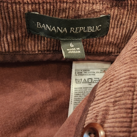 Banana Republic Slim Corduroy Utility Pant, Brown, Size US 6 - Picture 5 of 6